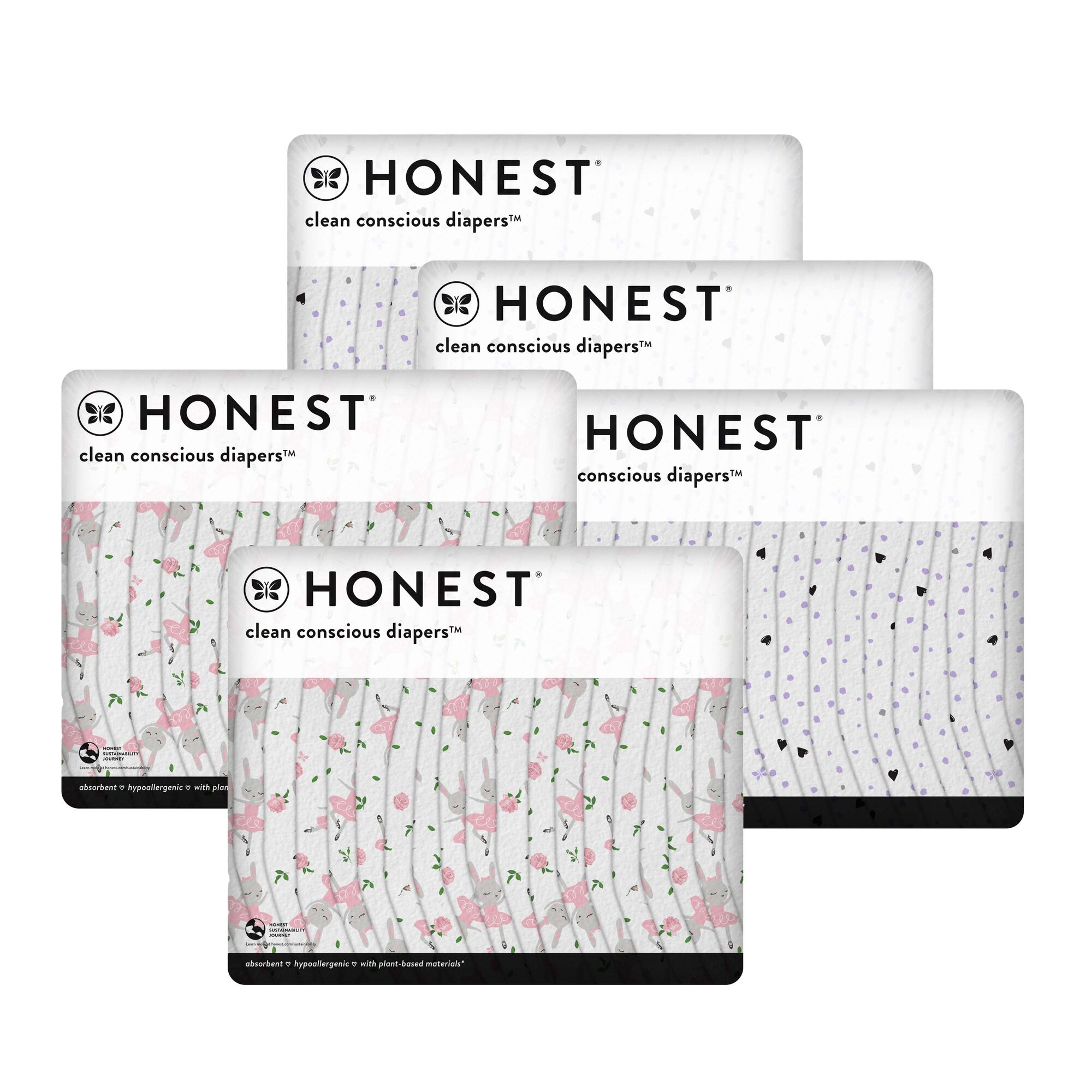 Honest outlet white diapers